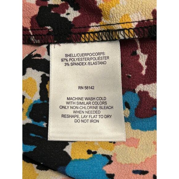 NWT Donna Morgan Off The Shoulder Printed Short Sleeve Midi Dress 14/Med - Picture 11 of 16